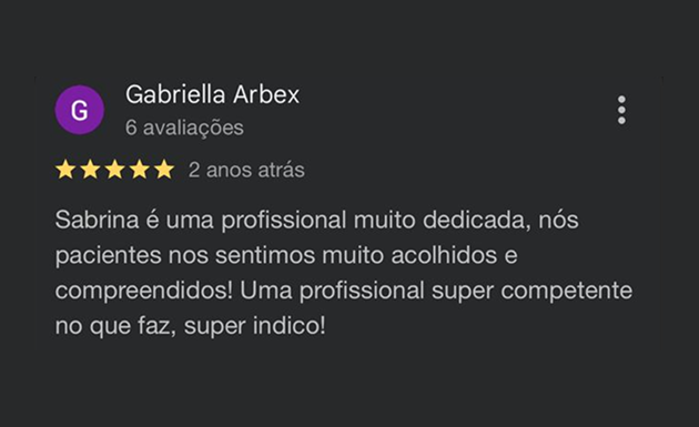 Depoimento Google Sabrina 2